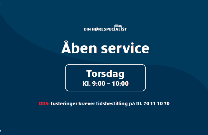 Åben Service kort - Torsdag